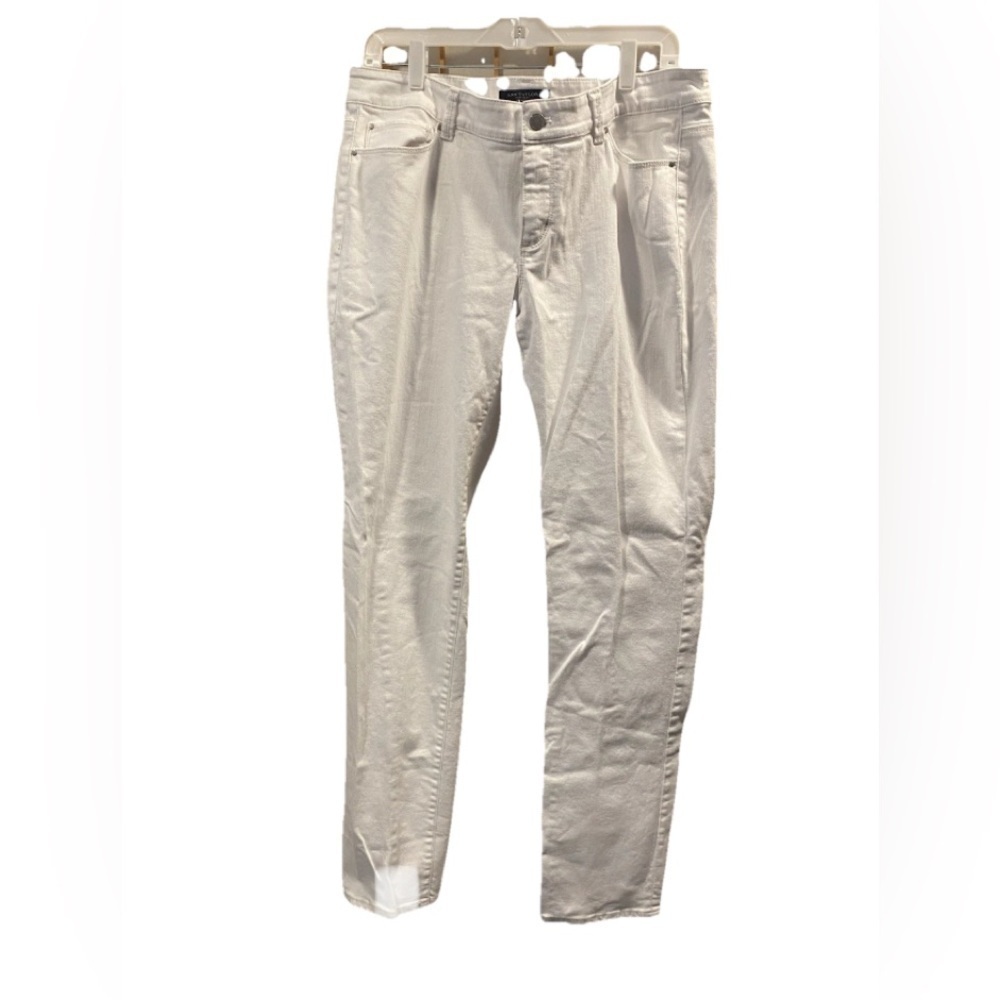 Ann Taylor Jeans Women 14 Classic White Modern Skinny Denim Jeans Beach